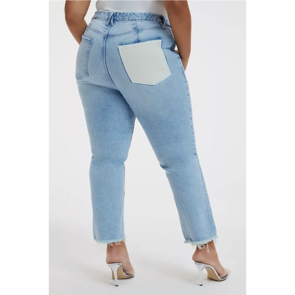 Good American Good Icon Pieced‎ Jeans Size 15 GIP062T - Picture 3 of 7